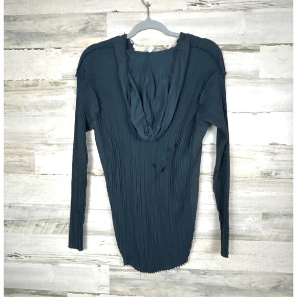 Indie Peace Women’s S Blue Handmade Long Sleeve Boho Hoodie Top Rare - Picture 2 of 4